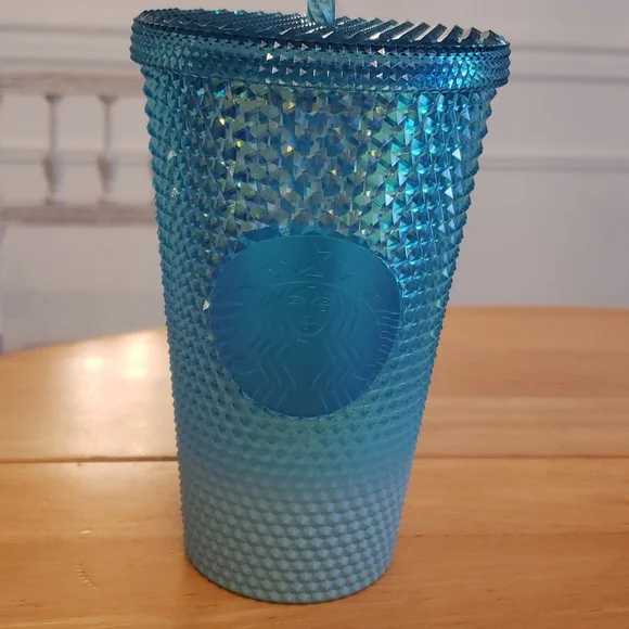 Starbucks bling blue aqua ombre tumbler - Picture 2 of 4